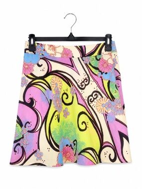 Free People Mini Skirt in Pastel Multi Floral Swirl